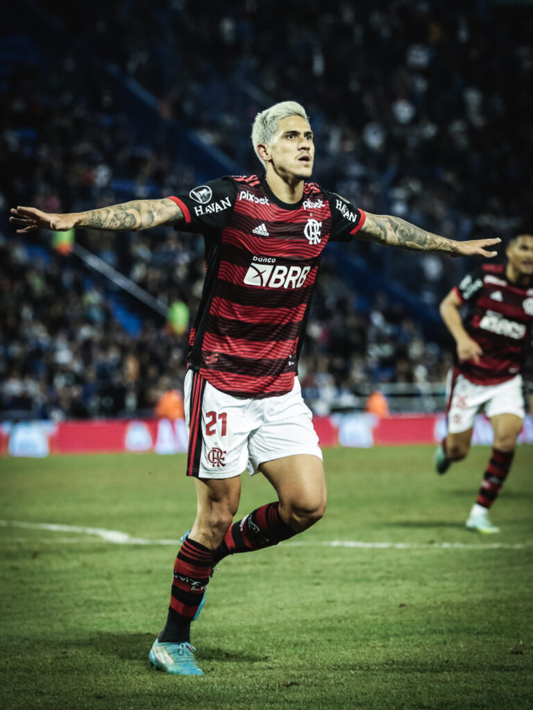 Pedro Flamengo comemora gol Libertadores