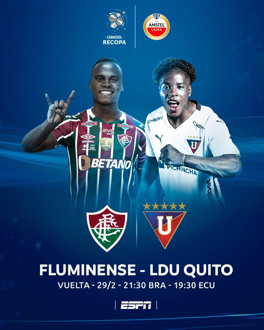 Saiba onde assistir LDU x Fluminense pela Recopa Sul-Americana 2024 – Jogo de volta