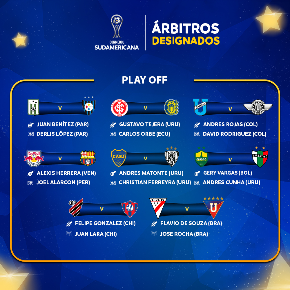 Confira os jogos dos PlayOffs da Sul-Americana: Arbitragem, datas, locais e horários