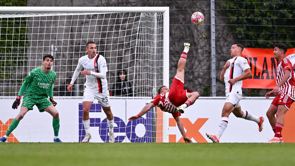 olympiacos v ac milan uefa youth league 2023 24 final