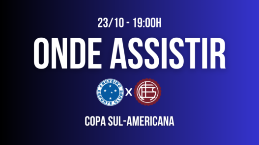 Transmissão ao vivo Saiba onde assistir Cruzeiro x Lanús Semifinal Sul Americana 2024