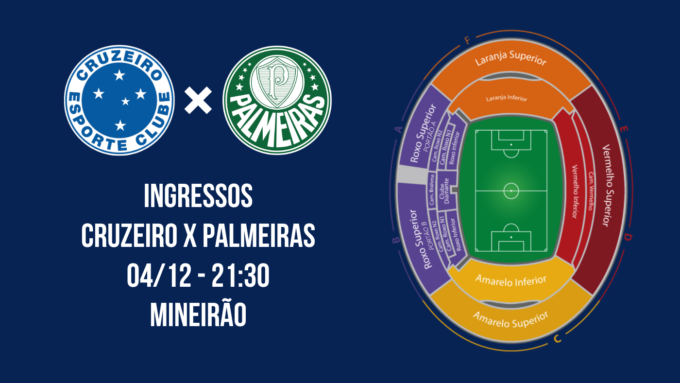 INGRESSOS CRUZEIRO X PALMEIRAS PREÇOS E ONDE COMPRAR