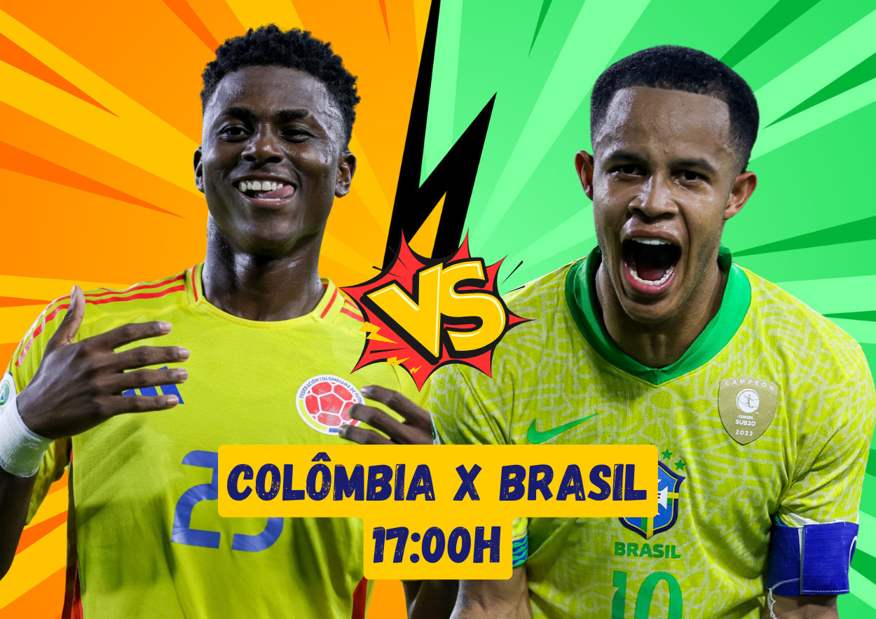saiba onde assistir Brasil x Colômbia Sul Americano Sub 20