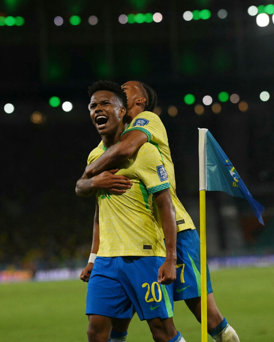 o gol de estevão brasil 3 x 0 chile eliminatorias copa 2026 (2)