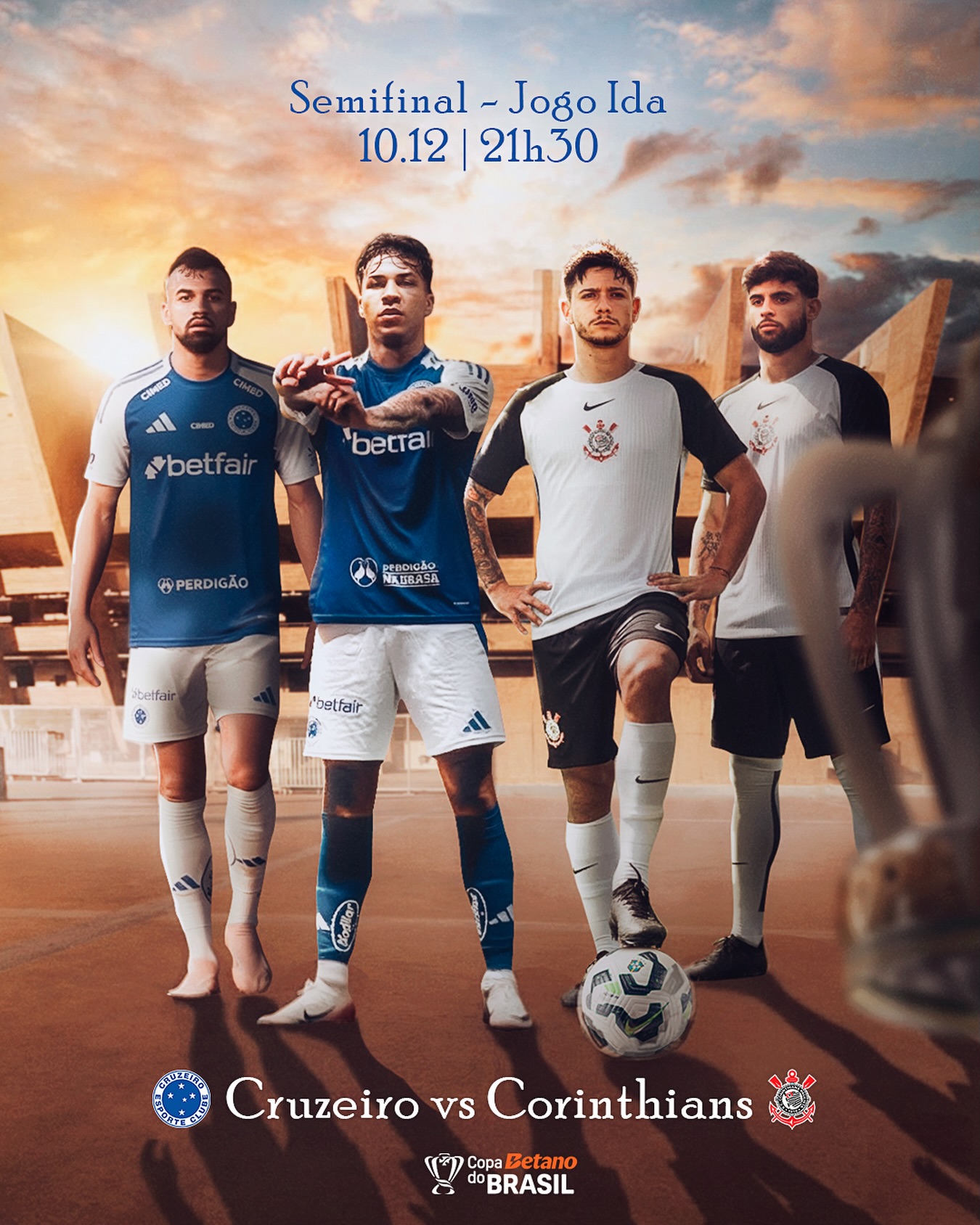 Cruzeiro x Corinthians Onde assistir online grátis (Semifinal Copa do Brasil 2025)