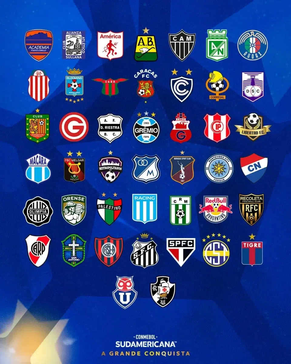 Lista Oficial Sul-Americana 2026 Conmebol TV
