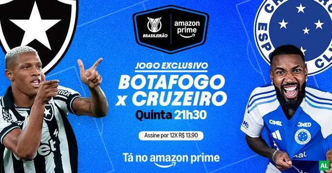 Qual canal vai passar Cruzeiro x Botafogo hoje pelo Brasileirão 2026