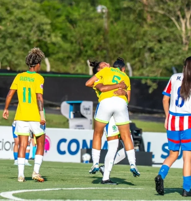 Brasil 3 x 1 Paraguai: Seleção brilha na estreia do Hexagonal Final do Sul-Americano Sub-20 Feminino 2 Brasil x Paraguai hexagonal final Sul Americano Feminino Sub 20 2026 (1)