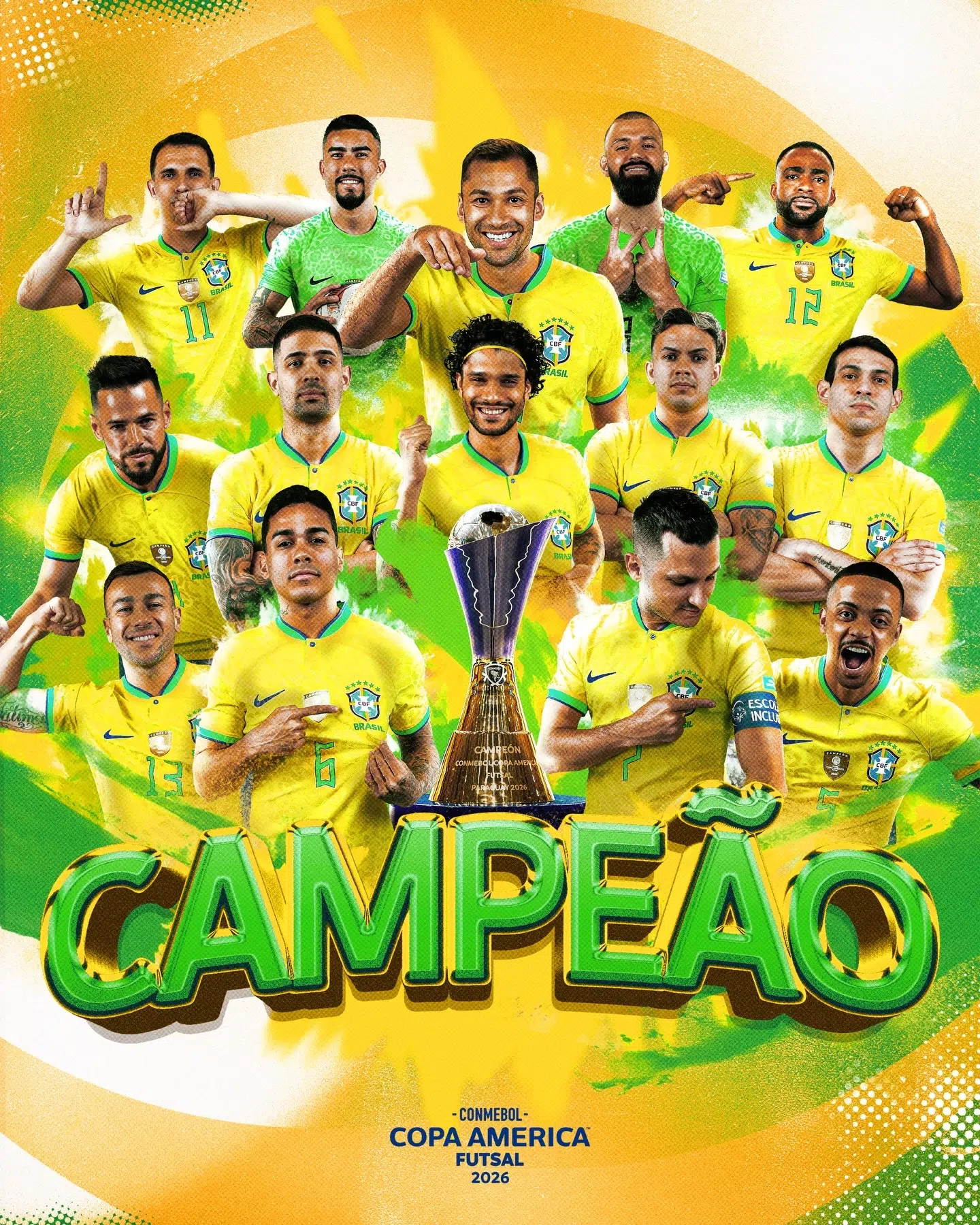 Gols de Brasil x Argentina Copa América de Futsal 2026 hoje Seleção é Campeã! (1)