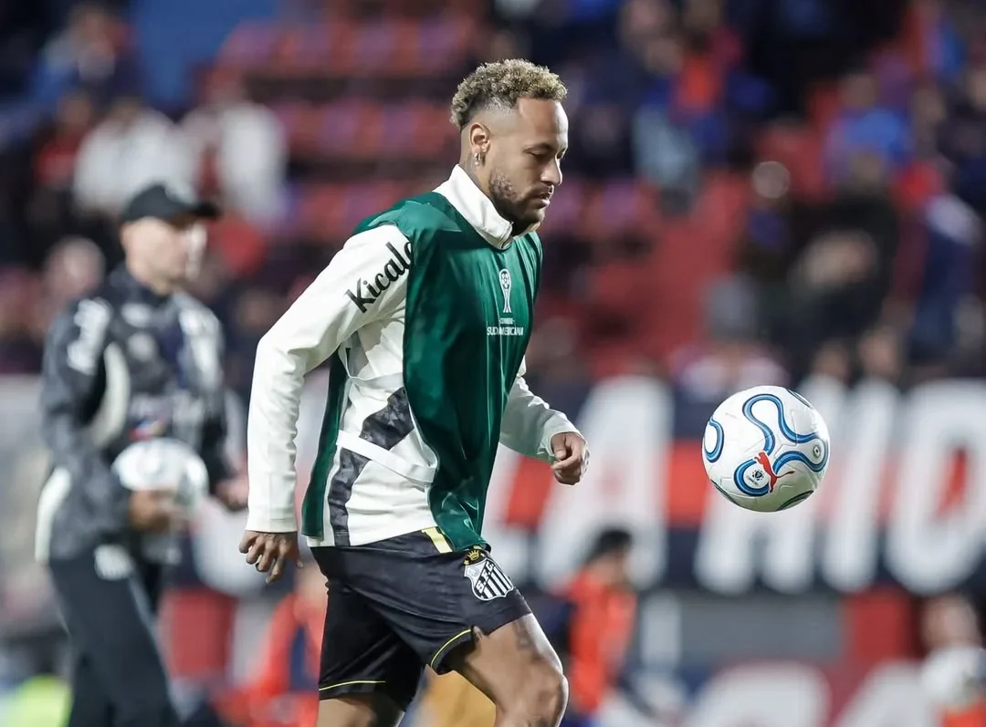 Neymar ovacionado Argentina San Lorenzo x Santos Sul Americana 2026 (1)