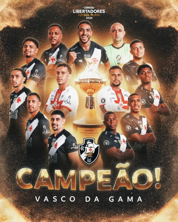 Vasco campeão Libertadores Futebol de Areia 2025