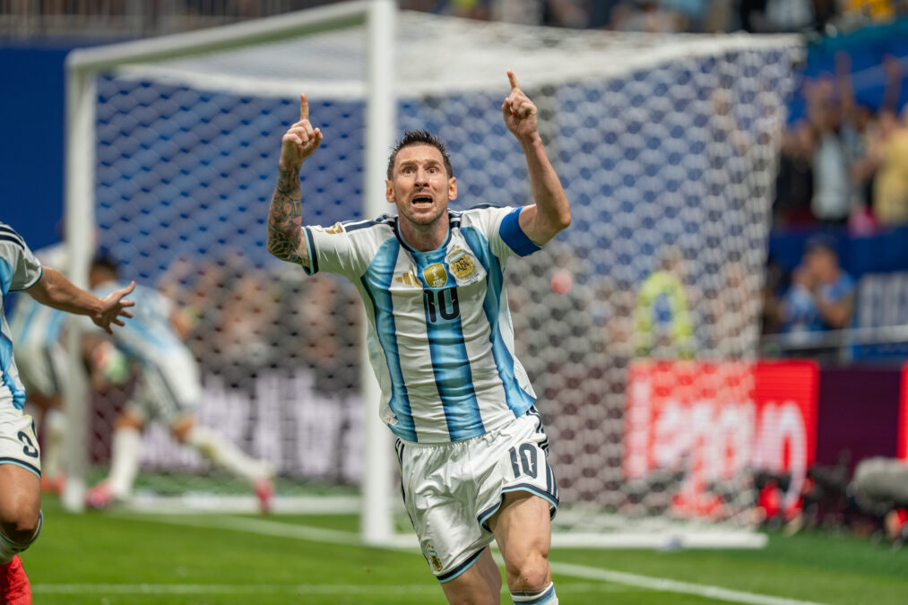 Lionel Messi comemora gol pela Argentina - Copa do Mundo 2026 Lionel Messi comemora gol pela Argentina - Copa do Mundo 2026